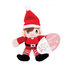 Christmas Plush Magnetic Elf 16cm